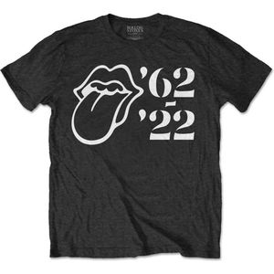 The Rolling Stones - Sixty Outline '62 - '22 Heren T-shirt - S - Zwart