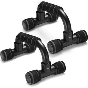 Push-up Bar Set voor Spiertraining en Krachttraining - Ergonomisch Ontwerp - Zwart - Set van 2 - Verbeter Stabiliteit en Balans