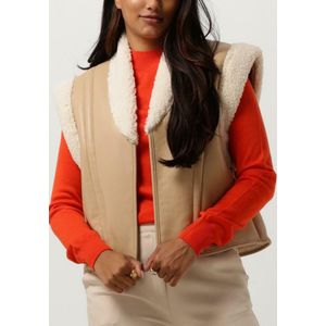 Another Label Unni Lammy Vest Jassen Dames - Winterjas - Beige - Maat XS/S