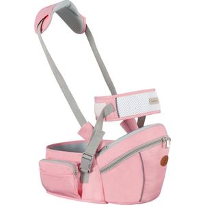 Baby Heupdrager met Extra Band en Nek Band – Roze – Heupsteun voor Baby en Peuter – Draagtas met Veiligheidsband tegen Rugklachten – Kind Hip Seat Carrier