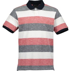 Blue Seven heren polo - poloshirt KM heren - rood streep - 321146 - maat 3XL