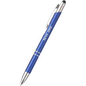 Akyol - lieve oma pen - blauw - gegraveerd - Pennen oma - familie - pen met tekst cadeau - oma cadeautje - verjaardag cadeau - bedankje - familie cadeau - met soft touch