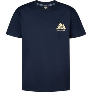Petrol Industries - Heren Backprint T-shirt Conchfront - Blauw - Maat M