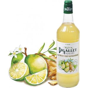 Bigallet Gingembre - Citron Vert (Gember - Limoen) limonadesiroop - 1 liter
