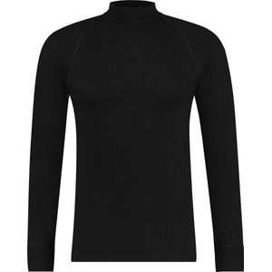 RJ Bodywear Thermo thermoshirt (1-pack) - heren thermoshirt met opstaande boord - zwart - Maat: L