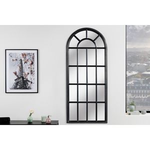 Design wandspiegel CASTILLO 140cm zwart raam in landelijke stijl - 43631