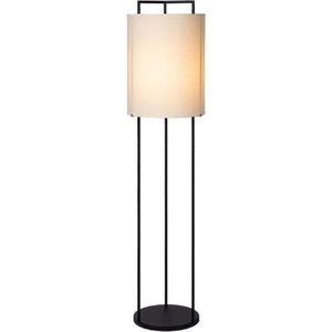 Atmooz - Vloerlamp Woonkamer Palomino - E27 - Staande Lamp - Met Witte Kap - Voor Eetkamer / Slaapkamer