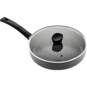 ISENVI Avon keramische hapjespan 30 CM - Ergo greep - Antraciet - Keramisch - 100% PFAS, PTFE en PFOA vrij - 100% duurzaam - Unieke Antiaanbaklaag - Non-stick bodem - Vaatwasbestendig - Geschikt voor alle warmtebronnen inclusief inductie