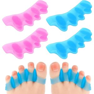 Zachte Siliconen Teenslippers - 4 Stuks Teenspreiders voor Hallux Valgus en Hamertenen - Universele Maat voor Dames en Heren
