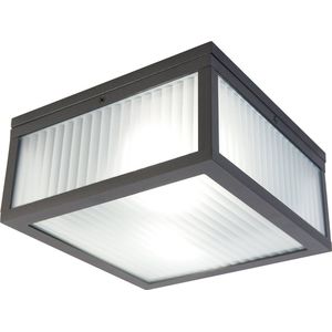 QAZQA charlois - Moderne Dimbare LED Smart Plafondlamp incl. wifi met Dimmer voor buiten - 2 lichts - L 24 cm - Zwart - Buitenverlichting