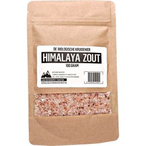 De Biologische Kruidenier Himalaya Zout - 100gr - grof - roze zout - navulling - hersluitbare zak