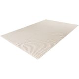 Lalee Elif Japandi stijl vloerkleed 3d effect hooglaag cirkels reliëf laagpolig karpet 160x230 cm ivoor creme