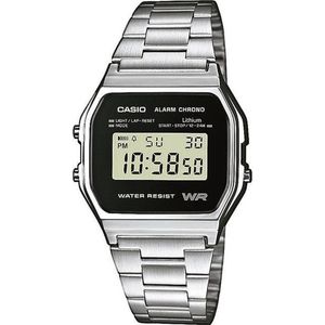 Casio Vintage A158WEA-1EF Dameshorloge 33,2 mm - Zilverkleurig