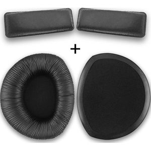 Somstyle Oorkussens Met Hoofdband Set Geschikt Voor Sennheiser HDR165 HDR175 HDR185 HDR195 / RS165 RS175 RS185 RS195 Koptelefoon - Zacht Schuim - Eiwitleer - Zwart