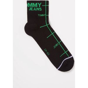 Tommy Hilfiger - Tommy Jeans Sokken met print en logo - Zwart/ Groen - Maat 43-46