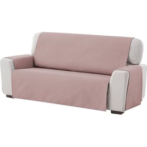 fauteuilbeschermer, bankhoes, 2-zits - omkeerbaar gevoerde bankbescherming. Kleur roze