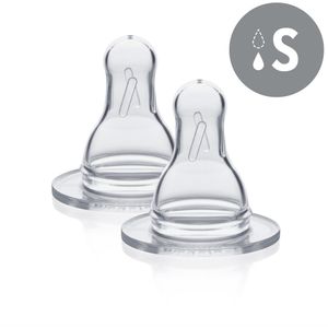 Medela Slow Flow reservespenen - Speen past onder ringdeksel van Medela - Medela speen - 2 stuks - Maat S