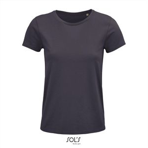 SOL'S - Crusader T-shirt dames - Donkergrijs - 100% Biologisch katoen - XL