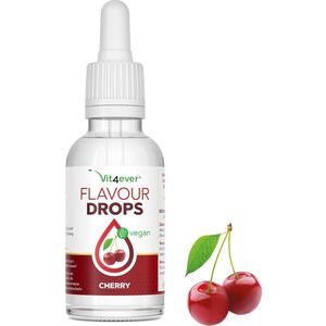 Smaakdruppels 50 ml - Smaak: Cherry / Kersen - Flavour drops smaakdruppels zonder calorieën - Voor kwark, havermoutpap, yoghurt en meer - Veganistisch