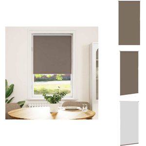 vidaXL Rolgordijn - Rolgordijnen - Dag- En Nachtgordijn - Verduisterend Rolgordijn - Rolgordijn verduisterend koffie 65x130 cm stofbreedte 60,7 cm