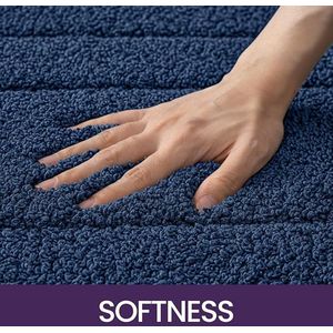 Badmat, antislip, extra zacht, badkamertapijt, machinewasbaar, waterabsorberend 50 x 80 cm