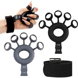 2 stuks handtrainer, onderarmtrainer, vingertrainer, gripkrachttrainer, 11-21 lb onderarm trainingsapparaat grip hand gripper training vingerhalter voor sporters en herstel van de hand