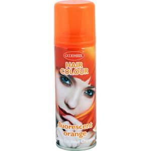 Goodmark Carnaval verkleed haarverf/haarspray - supporters - oranje - busje 125 ml