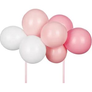 Partydeco - Ballon Cake Topper Roze (29 cm) (Robin)