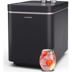 Klarstein Icecraft Ice Cube Maker - 12 kg per dag - 2 Maten - Automatische reiniging - Ijsblokjesmaker - 150 W - Zwart