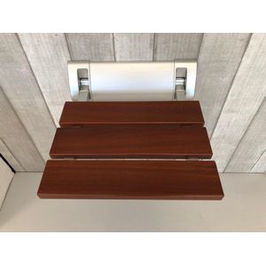 Opklapbare douchestoel Teak-aluminium