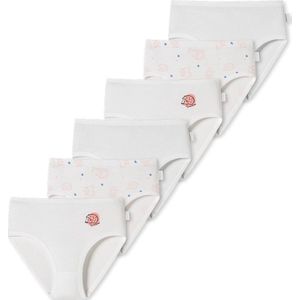 Schiesser Meisjes hipster slip 6 pack fijnrib Organic Cotton