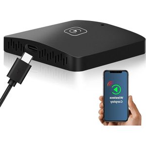 Draadloze CarPlay Adapter - Plug & Play iOS Dongle 5 GHz WLAN USB C - Voor Apple CarPlay - Bekabelde auto-ondersteuning Carplay dongle 2.0