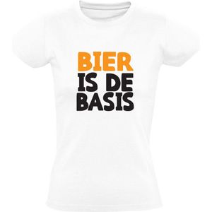 Bier is de basis Dames T-shirt - kroeg - pils - alcohol - verjaardag - Cadeau