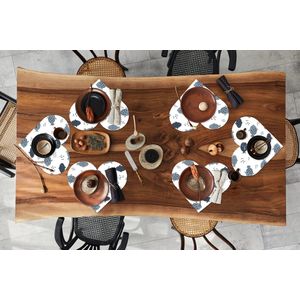 Onderleggers - Placemats - Placemats hartje - Patronen - Jongens - Vissen - Kinderen - 6 stuks