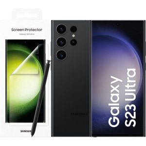 Samsung Galaxy S23 Ultra 5G bundel - 512GB - Phantom Black met Originele Screenprotector