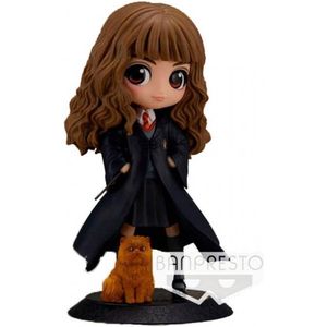 Harry Potter - Q Posket Hermione Granger with Crookshanks Figuur 14cm