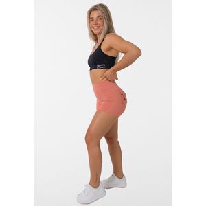 Peachy Bum Pocket Shorts – Scrunch Butt – Sportkleding dames – Sportbroek dames – Korte Legging – Korte Broek – Oranje – Maat L