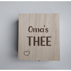 Theedoos - 9 vaks - gepersonaliseerd cadeau -