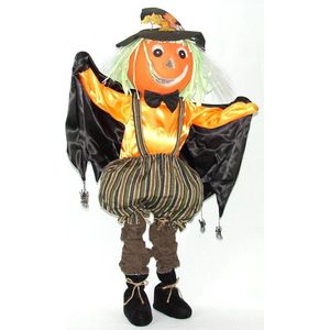 Vogelverschrikker pompoen 100 cm met licht en geluid - feestdecoratievoorwerp - Halloween