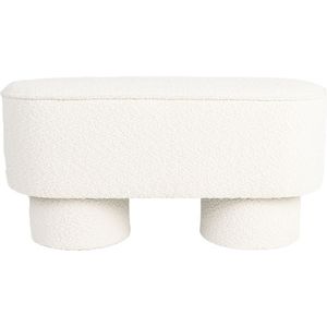 Giga Meubel - Bankje Marcos - Wit - Bouclé - 93x35x44,5cm