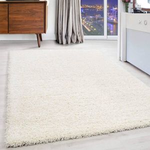 Hoogpolige Vloerkleed Plus Shaggy Cream 120 X 170 Cm