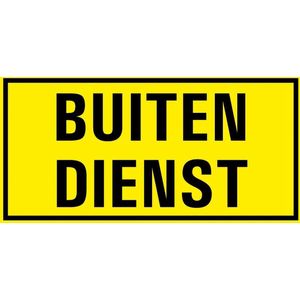 Buiten dienst bord - kunststof 400 x 200 mm