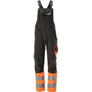 Mascot Safe Supreme Amerikaanse overall met kniezakken 15669-860 - donkerantraciet/hi-vis oranje - C56 - 76