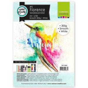 Florence aquarelpapier smooth white 300g A4 100 vel