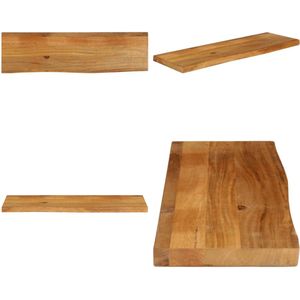 vidaXL Tafelblad met natuurlijke rand 100x40x2,5 cm massief mangohout - Tafelblad - Tafelbladen - Vervangend Tafelblad - Meubelpaneel