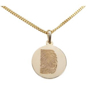 Geel gouden fingerprint hanger