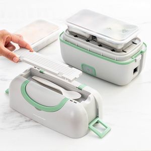 InnovaGoods Elektrisch Lunchbox – 3 in 1 Lunchbox Volwassenen – Verwarmd Kookt En Stoomt – Hoge Kwaliteit - Lunchboxen