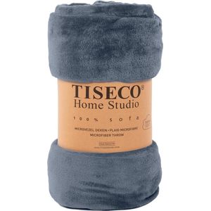 Tiseco Home Studio - Plaid COSY - microflannel - 220 g/m² - 180x220 cm - Bluestone