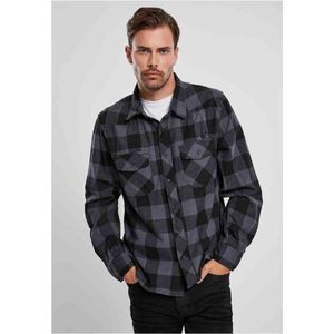 Brandit Check Shirt Zwart Grijs Flanel Overhemd Heren