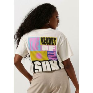 Colourful Rebel Secret Sun Loosefit Tee Tops & T-shirts Dames - Shirt - Wit - Maat L